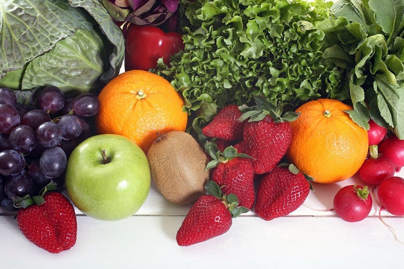 + frutta e verdura, – patologie cardiovascolari