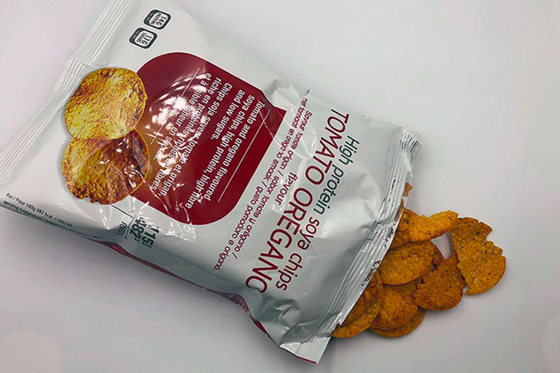 Chips Proteiche alla soia, ricche di proteine, di fibre, povere di zuccheri
